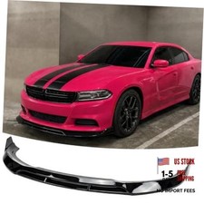 Front Lip Splitter Spoiler for Dodge Charger 2015-2023 SXT-Gloss Black