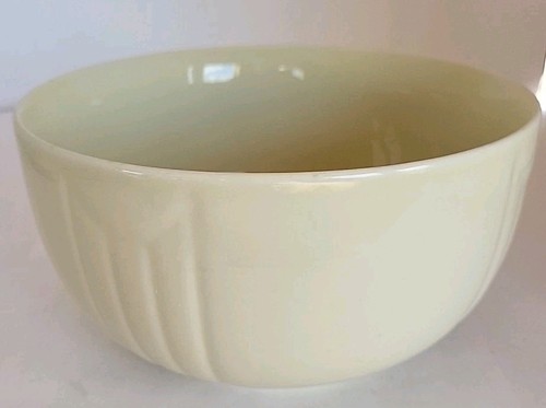 VTG Hall Pottery Medium Mixing Bowl Radiance Butter Cream Stoneware Farmhouse - Picture 2 of 5