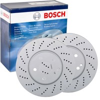 2X Bosch Bremsscheiben 322Mm BelÜFtet Gelocht Vorne Passend FÜR MERCEDES-BENZ