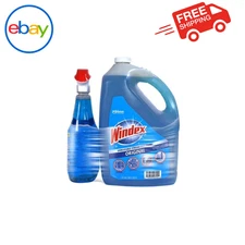 Windex Original Glass Cleaner, 32 fl oz Spray + 169 fl oz Refill – Streak-Free S