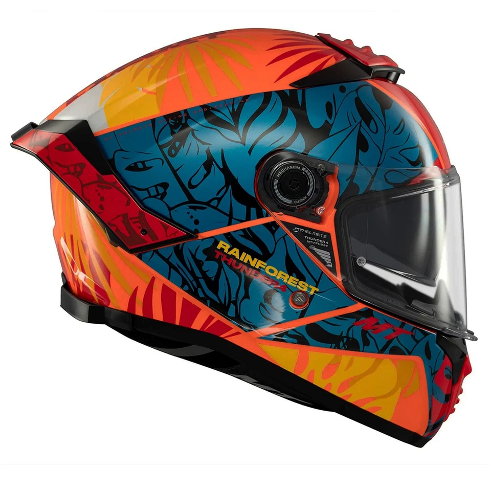 MT Thunder 4 SV Rainforest Full Face Motorcycle Scooter Helmet Lightweight - image 4 of 4