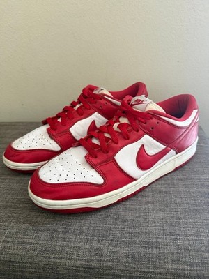 Men s Nike Dunk Retro Red/White Low Top shoes Size 11 *Read*