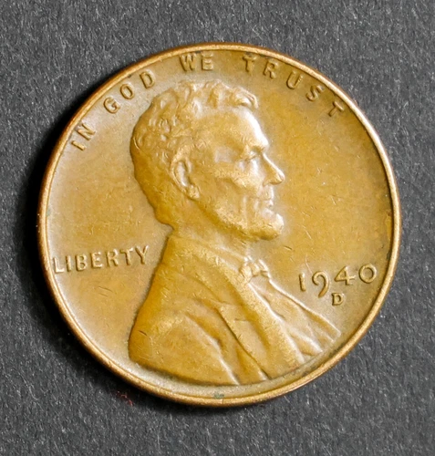 1940 D Lincoln Cent Penny -XF/AU - Actual coin pictured