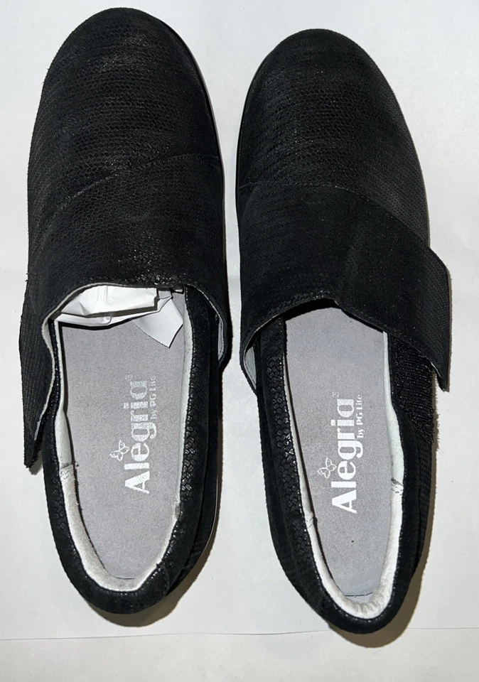 全新 Alegria 蛇纹印花 舒适鞋 尺码 41,美国 9.5 皮革鞋面 — 第 2/4 张图片