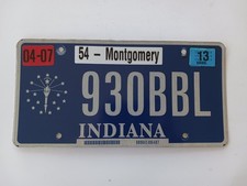 2013 Montgomery Co Indiana License Plate 930BBL