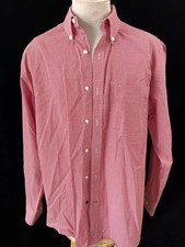 Tommy Hilfiger mens shirt size 18.5 long 34/35 sleeve red check wrinkle free
