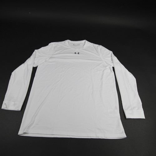 Under Armour HeatGear Long Sleeve Shirt Men's White New with Tags - Picture 1 of 6