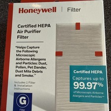 Filter G HEPA Replacement Filter HRF-G1: Honeywell HEPA Air Purifier Filter HRF-G1 G Filter NEW in Box Sealed