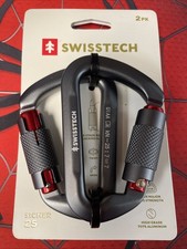 Swiss Tech 25kN Climbing Carabiners, 2 pack, Auto Locking, 7075 Aluminum