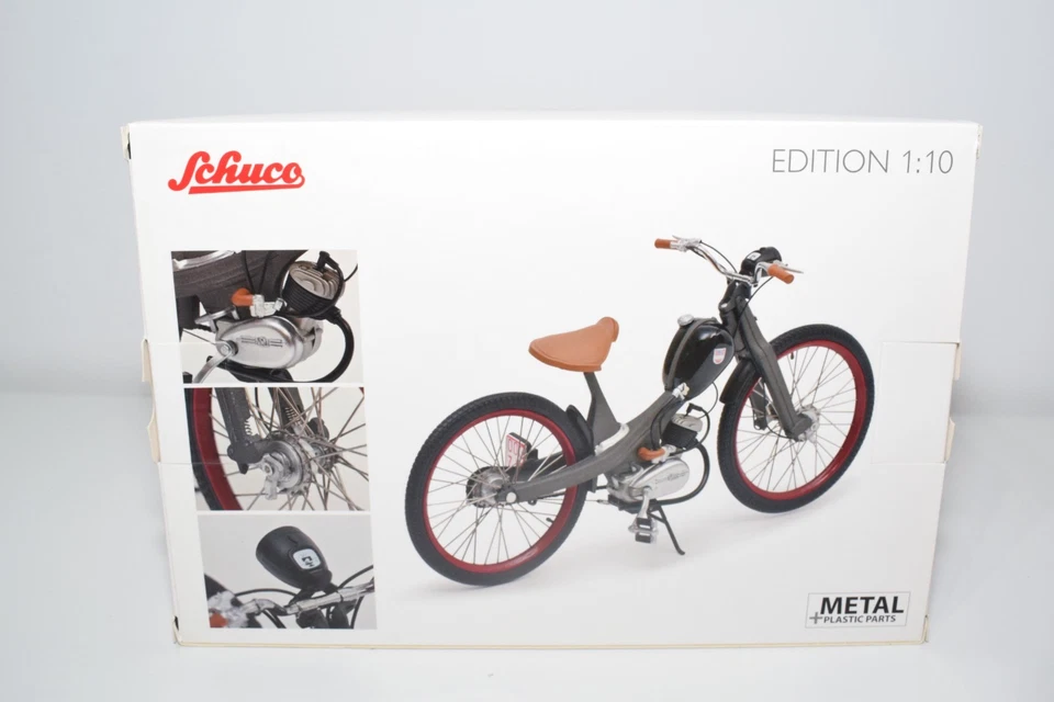B95 1:10 SCHUCO 45 066 2900 NSU RAPIDAMENTE CUSTOM I 1 GRIGIO MOTO MIB - Immagine 3 di 4