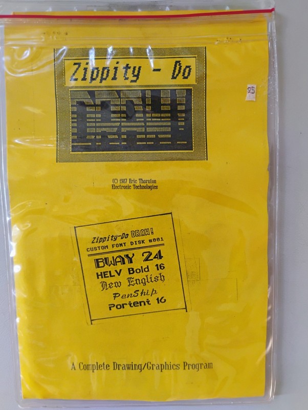 Zippity- DO Draw ;Atari ST; Disk w/Cover page, New Old Stock