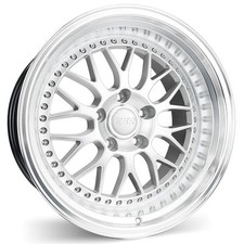 F18x9.5r18x10.5 Staggered Esr Wheels Sr01 Hyper Silver Jdm Style Rims