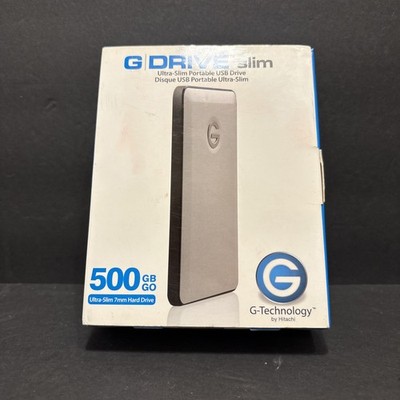 G-Technology G-Drive Slim 500GB USB 3.0 External Portable Hard Drive Brand New