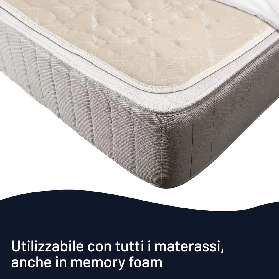 IMETEC SCALDASONNO SINGOLO TESSUTO TRAPUNTATO LAVABILE 150X80 MADEINITALY - Immagine 3 di 4