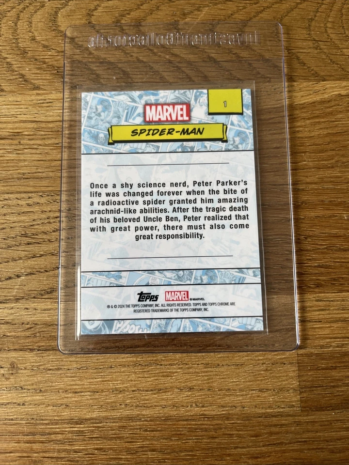 2024 Topps Chrome Marvel Spider-Man Base Card #1 - Bild 2 von 2