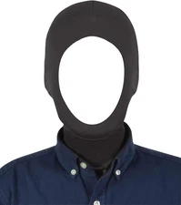 Unisex Face open Zentai Hood Mask for Halloween Parties Black 