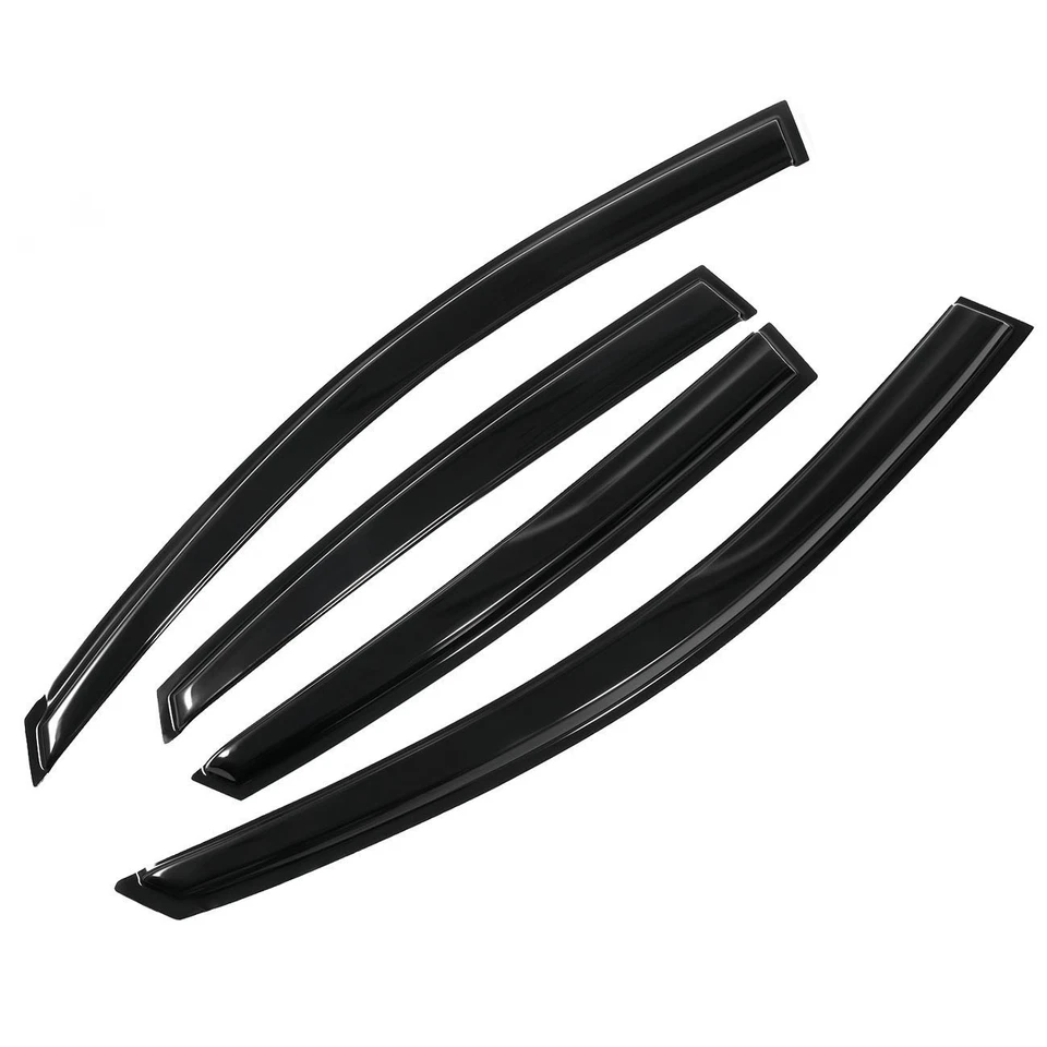 Window Visor For Nissan Altima 07-12 Mugen Style Tape-on 4pcs Black Out-Channel - Image 2 of 4