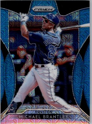 2019 Panini Prizm Prizms Blue Mojo #51 Michael Brantley /399 - BB