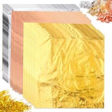 150 Pcs Gold Leaf Sheets for Art, 5.5x5.5 Inch Gold Foil Sheets for Crafts, 3...