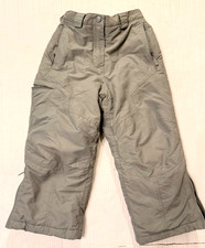 LL Bean kids size 5-6 insulated snow pants gray ski snowboard zip pockets