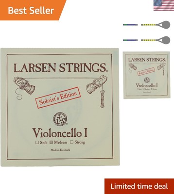 LC-AMEDSOLO Medium Gauge Cello Strings - Synthetic, Lightweight Design