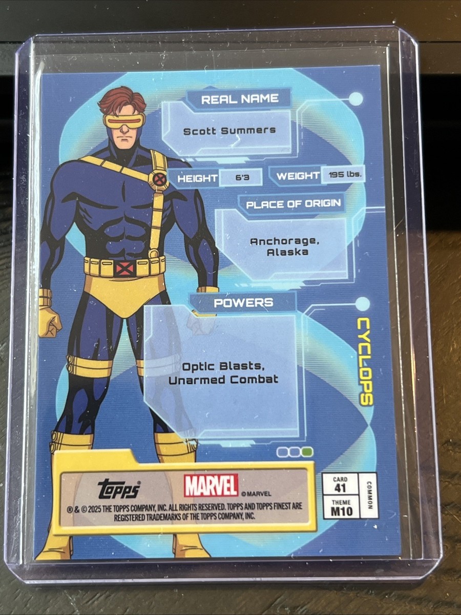 Cyclops 2025 Topps Finest X-Men 97 Masters Common #41 Laser