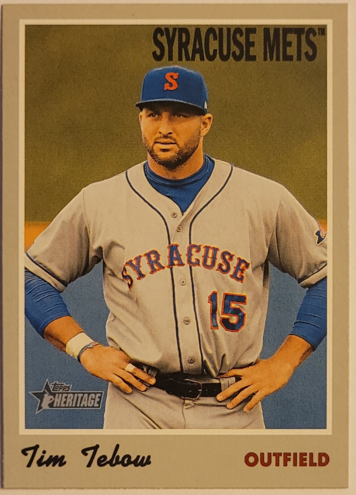 2019 Topps Heritage Minors #32 Tim Tebow (METS)
