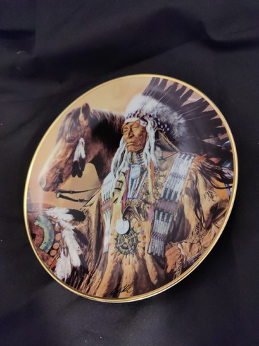 Franklin Mint Collector's Limited Ed Plate PRIDE OF THE SIOUX Native American - Picture 2 of 10