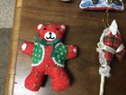 Nice Lot Of Christmas Stuffed Ornaments Santas, Horse Teddy Bears. Stocking, Dec — photo 4