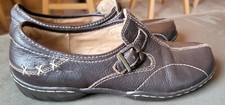 Naturalizer Womens Loafers Coffee Brown Pursue Buckle  Accent Stitching Sz 8.5M