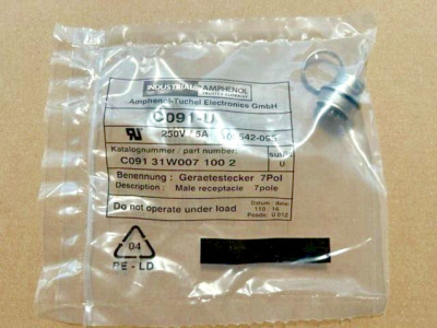 5 Stück Steckverbinder C091 31W007 100 2 - Amphenol - 7 pole IP69K screw locking