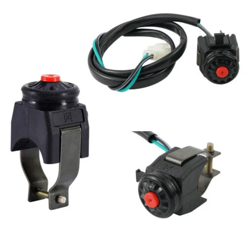 Interruptor de apagado rojo con botón de arranque para motocicleta deportiva ATV Dirt Bike KTM Foto 2 de 4