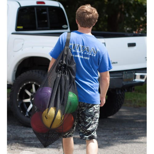 30"x40" Large Durable Mesh Drawstring Laundry Bag with Shoulder Strap. 7 Colors - Picture 8 of 32