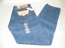 LEVI'S BUTTON-FLY 501 STRAIGHT LEG ORIGINAL FIT JEANS 34" W 32" L NEW WITH TAGS