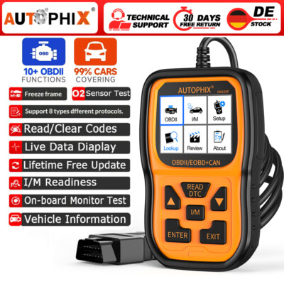 Profi Kfz OBD2 Diagnosegerät Auto Scanner Fehlerauslesegerät AUTOPHIX OM126P