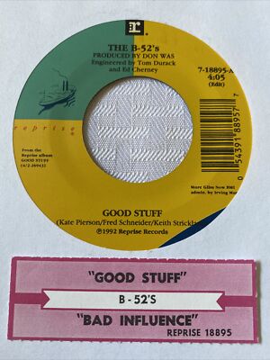 B-52's 45 Good Stuff / Bad Influence NEW unplayed Reprise single rock vinyl