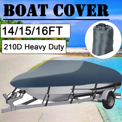 NEVERLAND 14-16FT Bootsplane V-Rumpf Bootpersenning Abdeckung Wasserdicht Cover