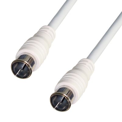 SAT Kabel 5m Quick F Stecker weiß 100dB TV Receiver Antennen Koaxial sgk