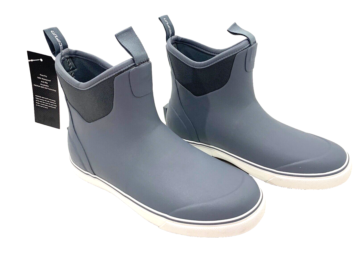 Piscifun Men's Deck Boots - Waterproof Fishing & Boating Boots, Anti-Slip, Neoprene Lined