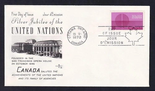 Canada FDC 1970 United Nations 25th Anniversary sc#514, unaddressed Rosecraft-15