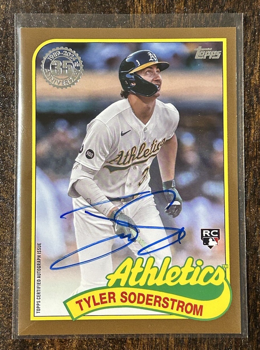 2024 Topps Series 1 Tyler Soderstrom RC 1989 Auto Gold /50 