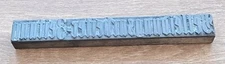 Vintage old german newspaper typographic press stamp Rare