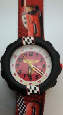 Cars Disney Flik Flak Swiss Wirst Watch rotating bezel Pixar Swiss Watch 2010