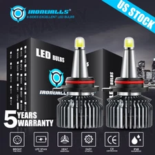 8-Sides HB3 9005 LED Headlight Super Bright Bulbs Kit White 6500K High Beam 2025