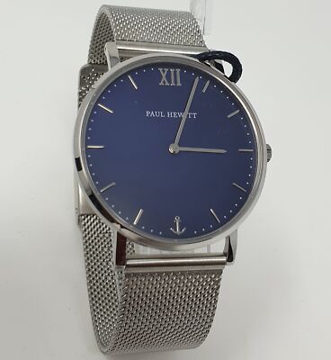PAUL HEWITT Unisex Sailor Line blaues Zifferblatt Edelstahl Uhr PH-SA-S-ST-B-4M