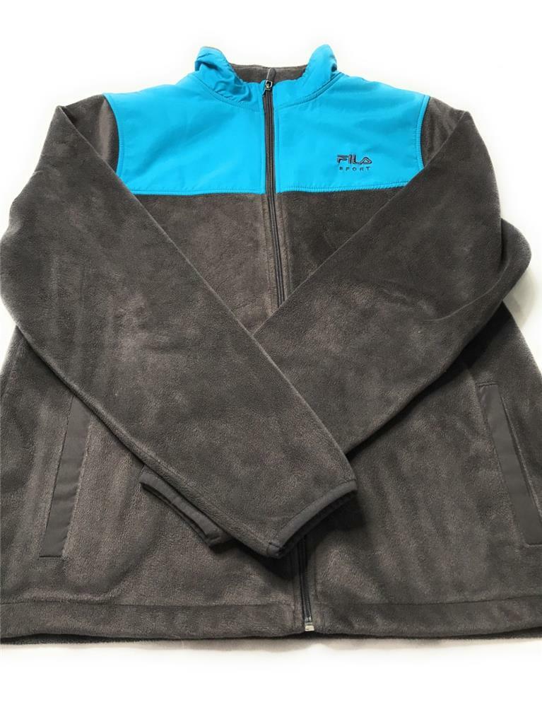 FILA Sport Maglione Donna Full Zip con Tasca a Mano Felpa con Cappuccio Grigio Taglia Large