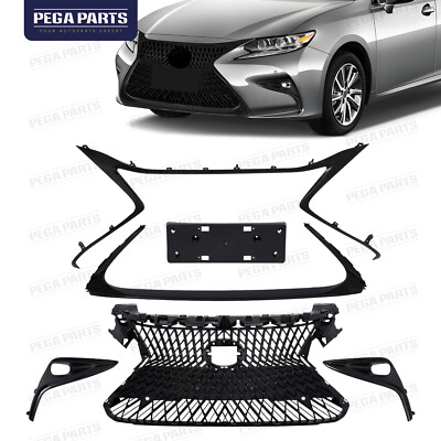 For 2016-2018 Lexus ES300H ES350 Front Upper Grille Molding Trims Foglight Cover