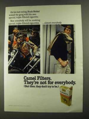 1971 Camel Filter Cigarettes Ad - Studs Merkel