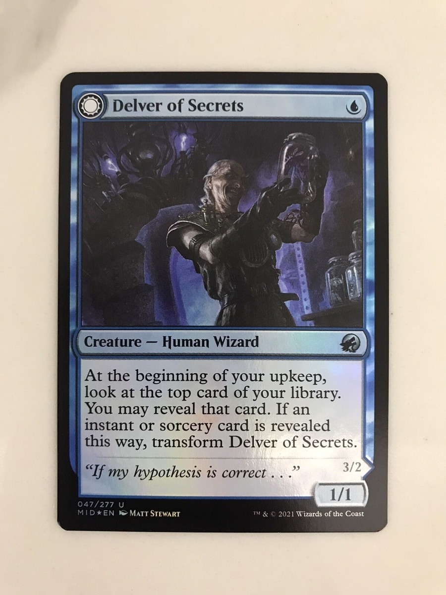 Delver of Secrets / Insectile Aberration Foil MTG Magic Card NM
