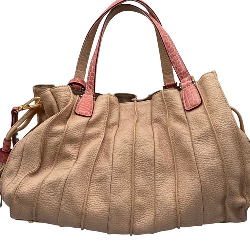 COCOCELUX GOLD  2way Bag Leather Light Pink Metal Charm - Picture 2 of 10
